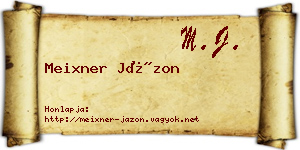 Meixner Jázon névjegykártya